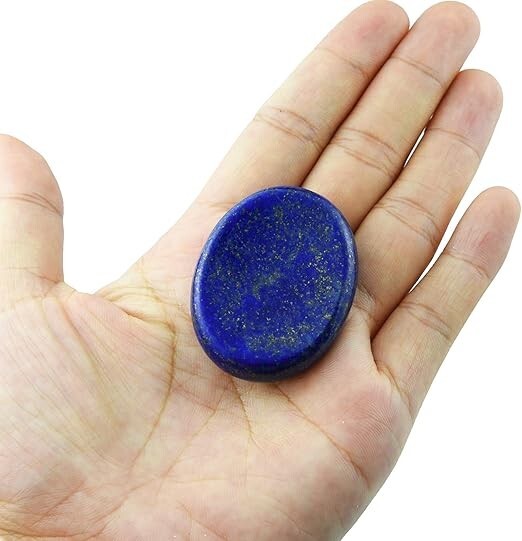 Lapis Lazuli Worry Stone Healing Crystal Palm Stone Energy Gemstone 1 pcs