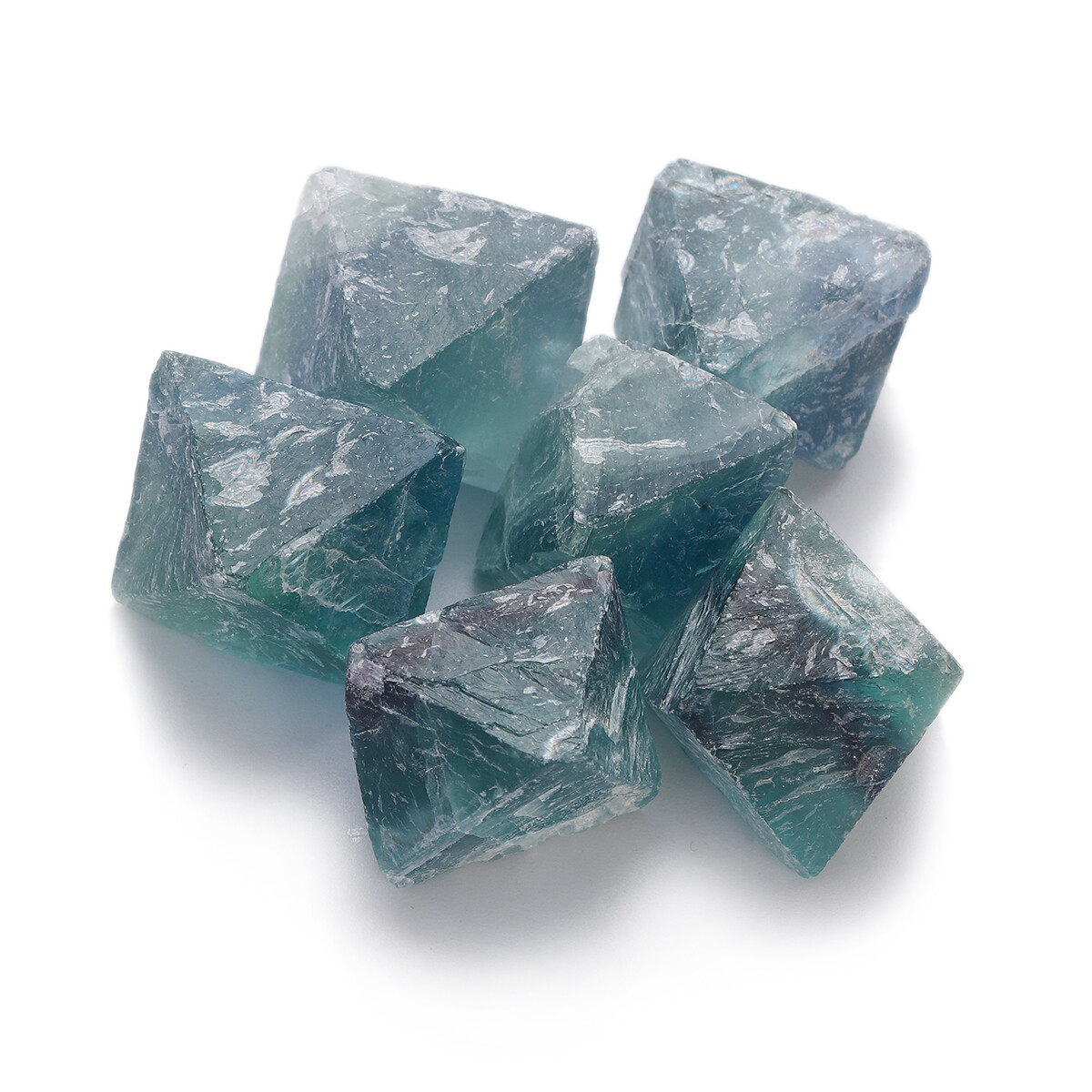 100g/Lot Natural Blue Fluorite Octahedron Crystal Mineral Crystal Healing US