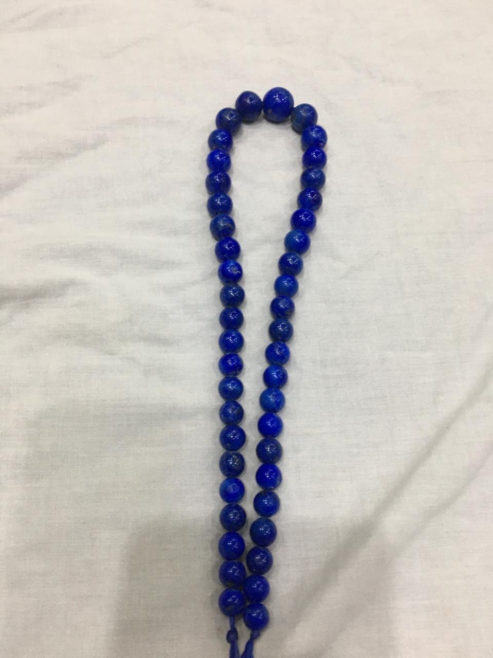 Lapis Lazuli Bead Necklace Blue Gemstone Jewelry Chakra Stone