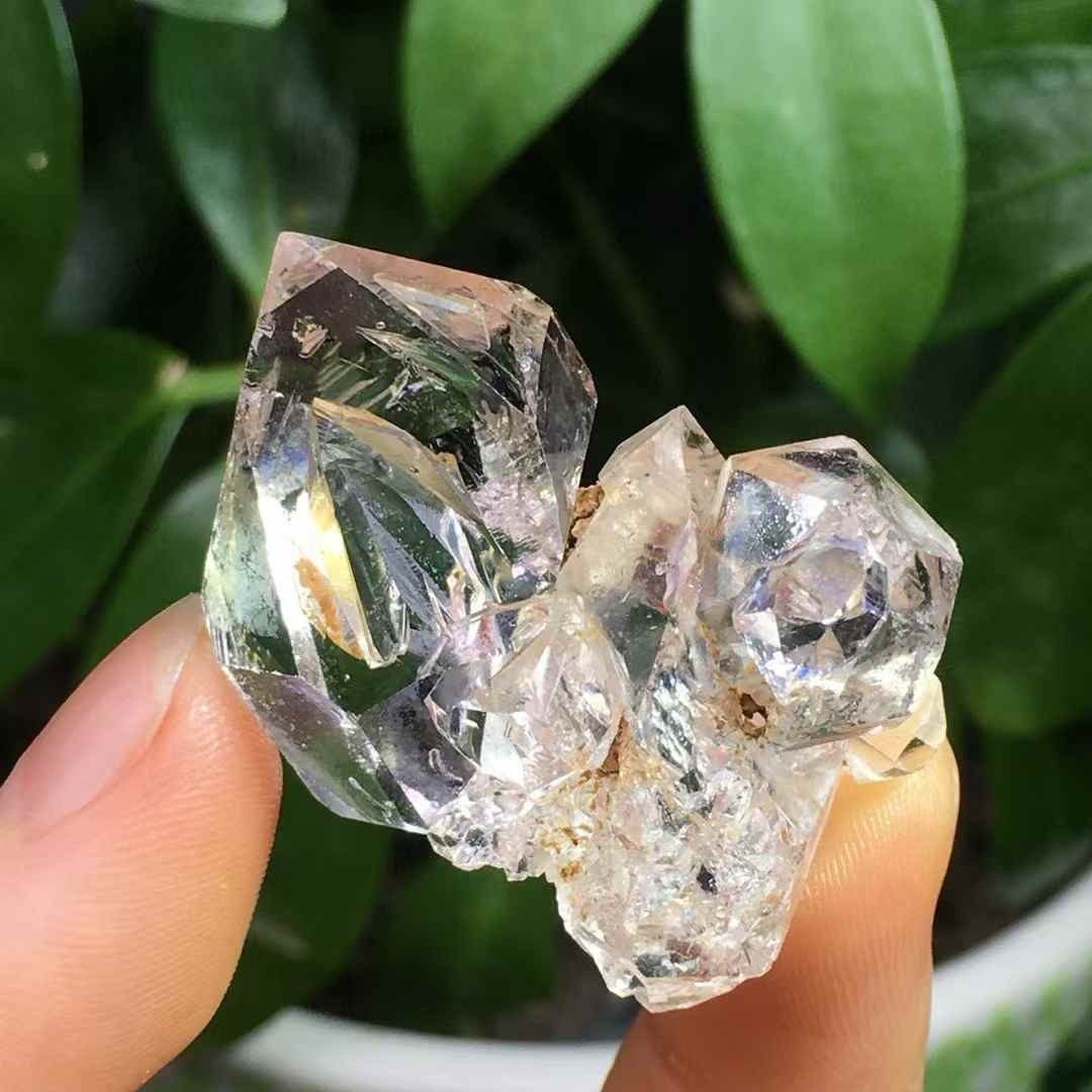 37*30*21mm Natural Herkimer diamond Quartz Cluster Crystal Reiki Decor