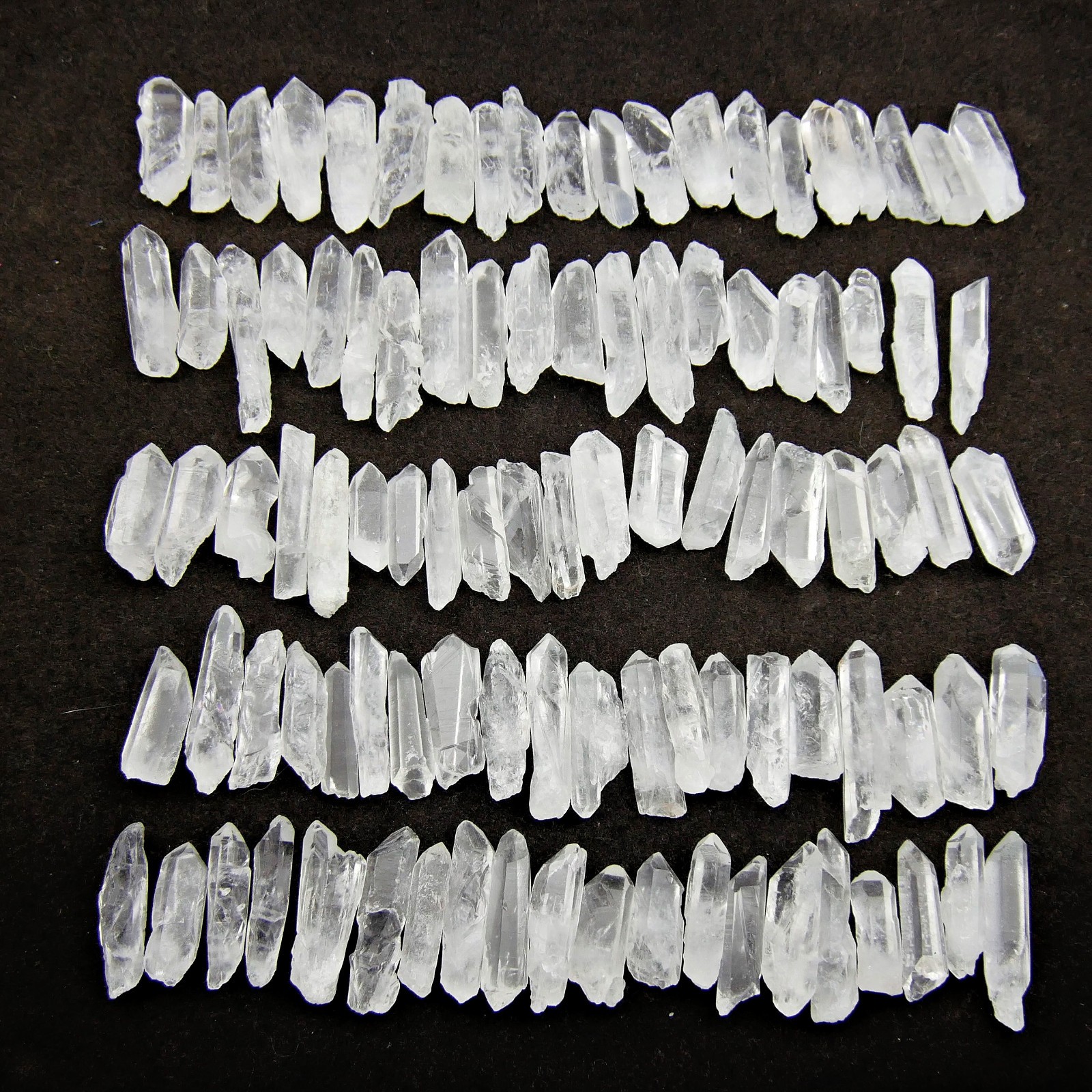 100PCS Natural Raw Clear Quartz Crystal Points Rough Wand Healing Stone Bulk Lot