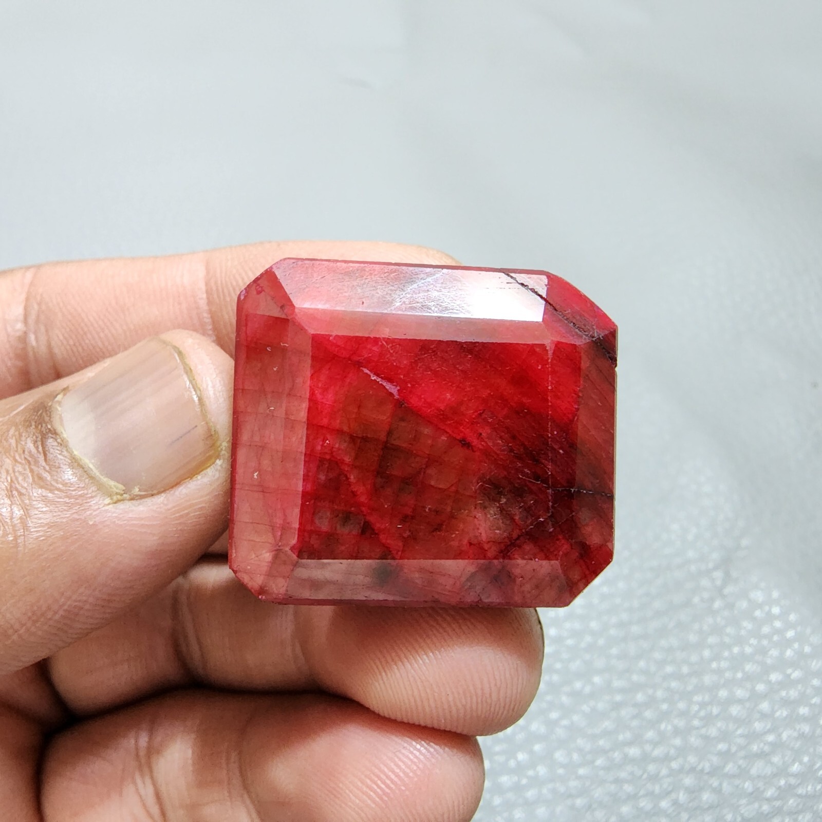 158 Ct Top Quality HUGE Red Ruby Museum Grade Certified Square Loose Gemstone