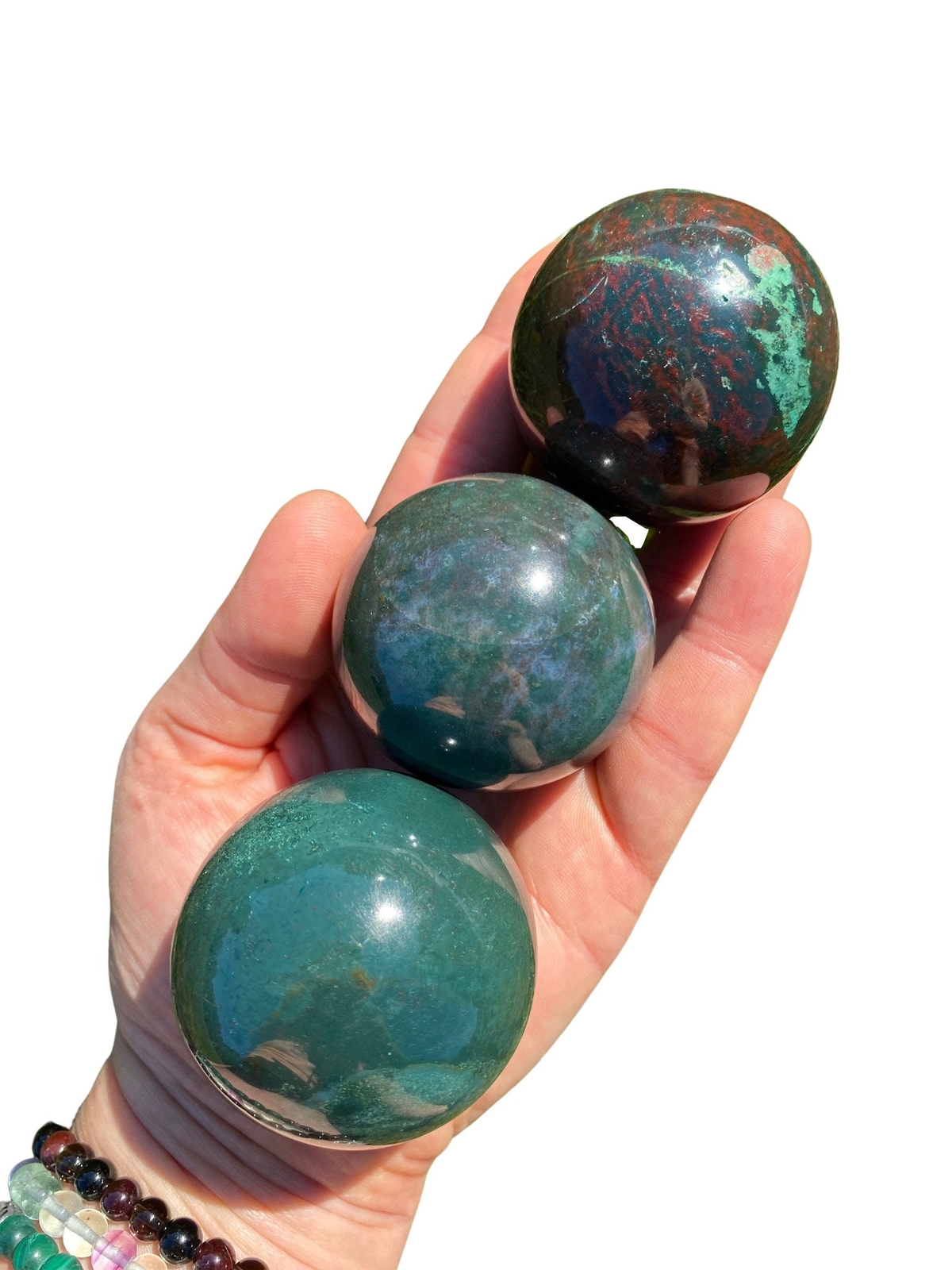 Bloodstone Sphere, Natural Bloodstone from India