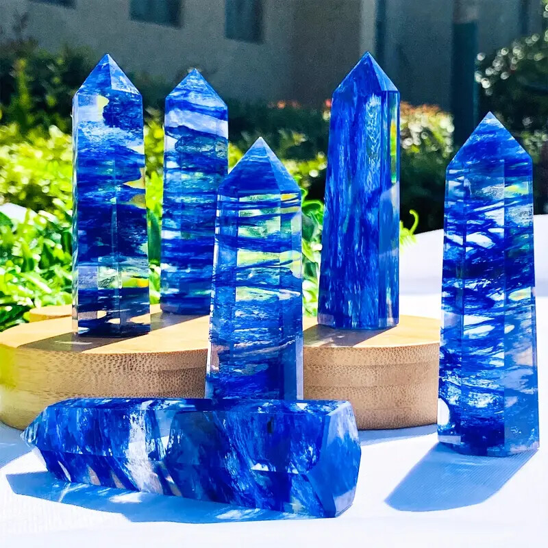 40 Choices Natural Crystal Tower Point Healing Charka Obelisk Ornament-3.1”+