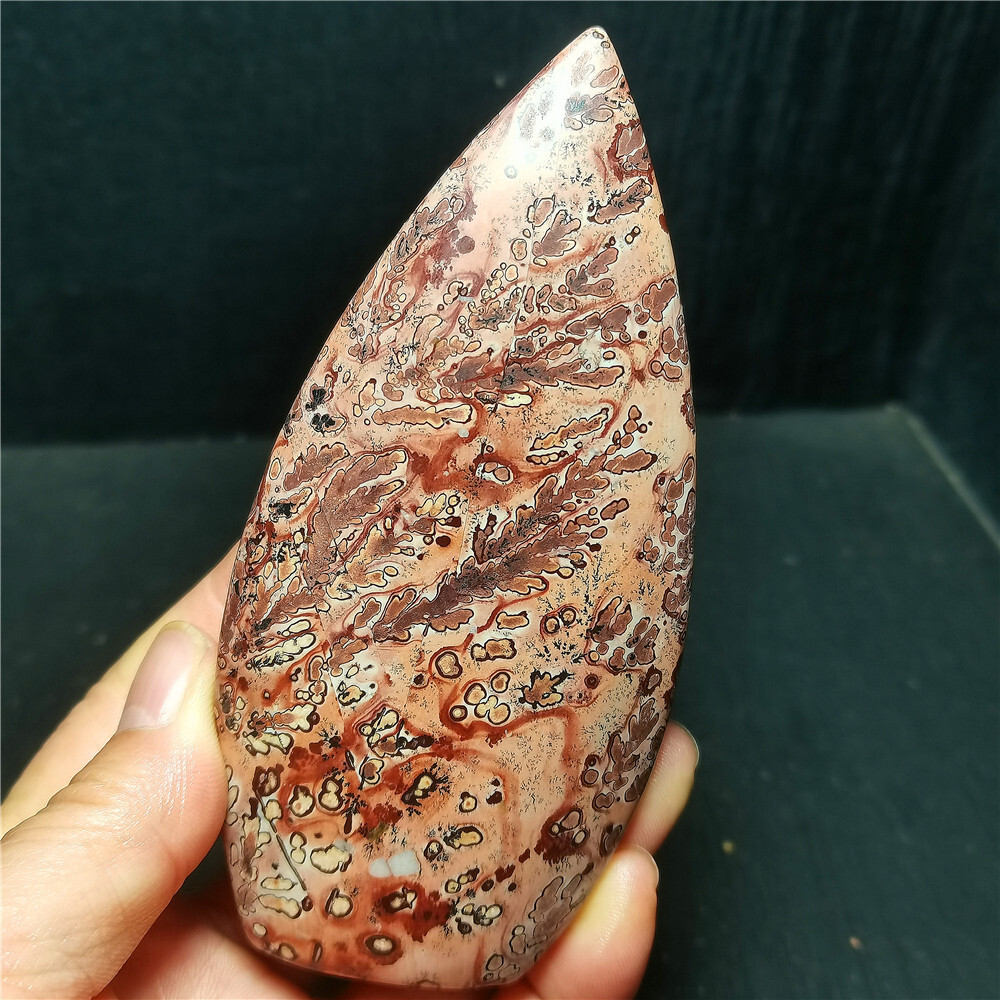TOP 198G Natural Traditional Chinese Painting Agate Stone Water Droplet R784