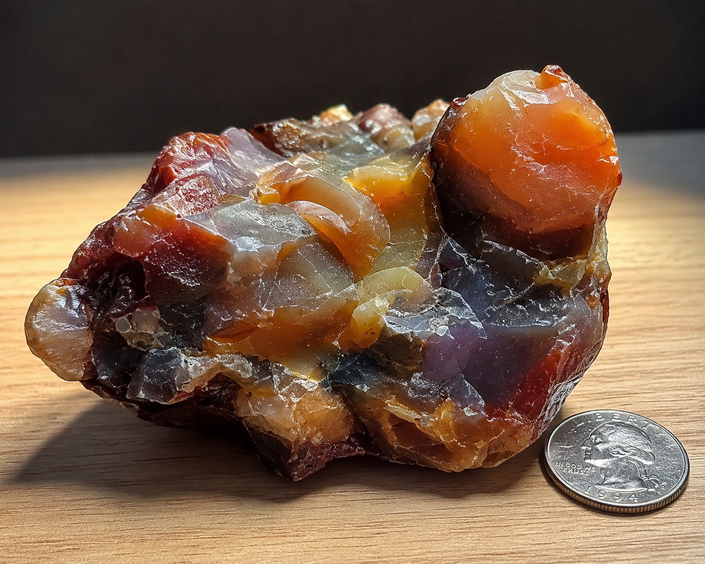 Natural Rough Agate Chalcedony Rock 211g Large Translucent Mineral Specimen
