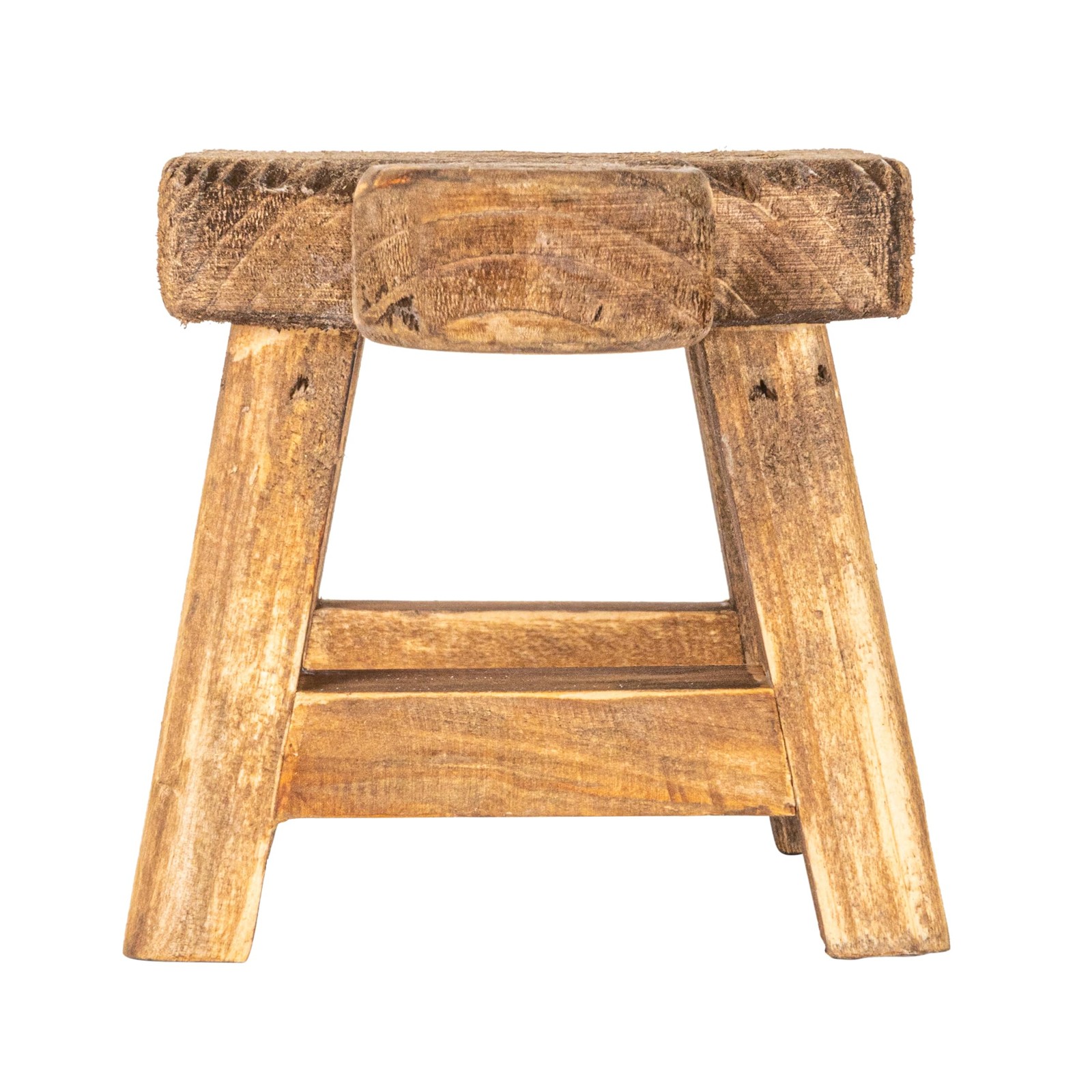 Small Wood Pedestal with Handle