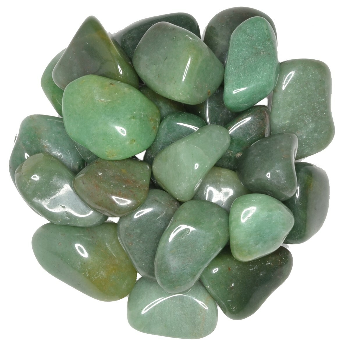 1/2 lb Green Aventurine Tumbled Stones – Grade 1 – Medium – 1″ to 1.5″ Avg.