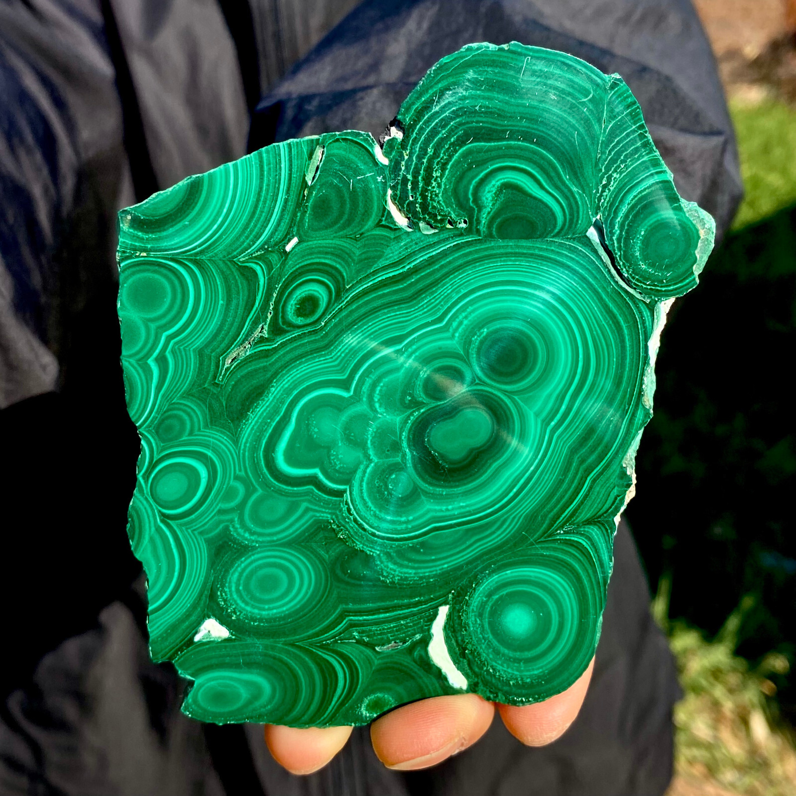 1.92LB A Pair Natural malachite slice quartz crystal luster mineral specimen