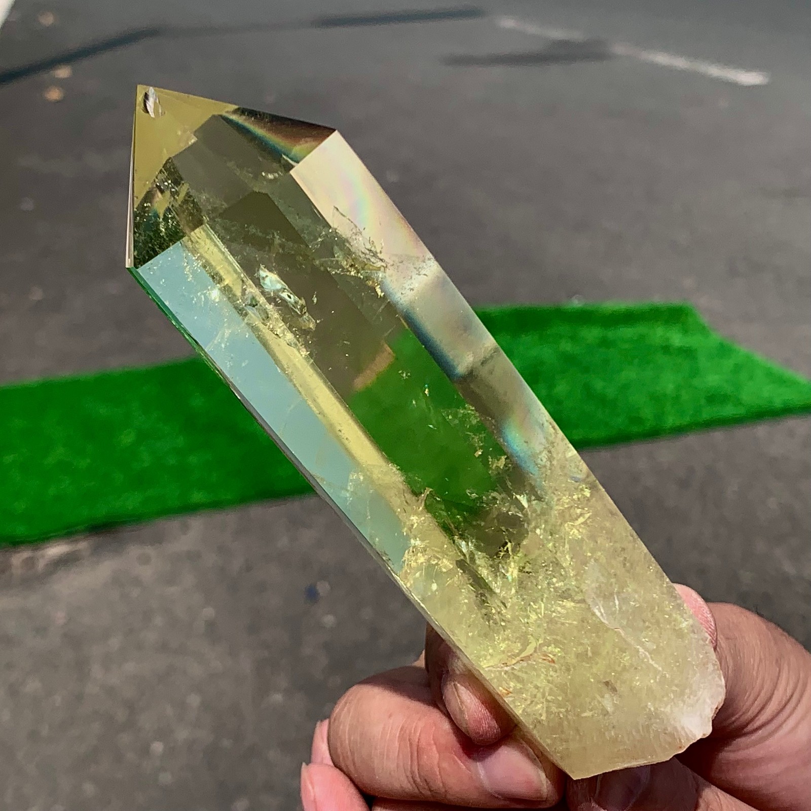 284G Natural citrine obelisk tower wand points spiritual healing