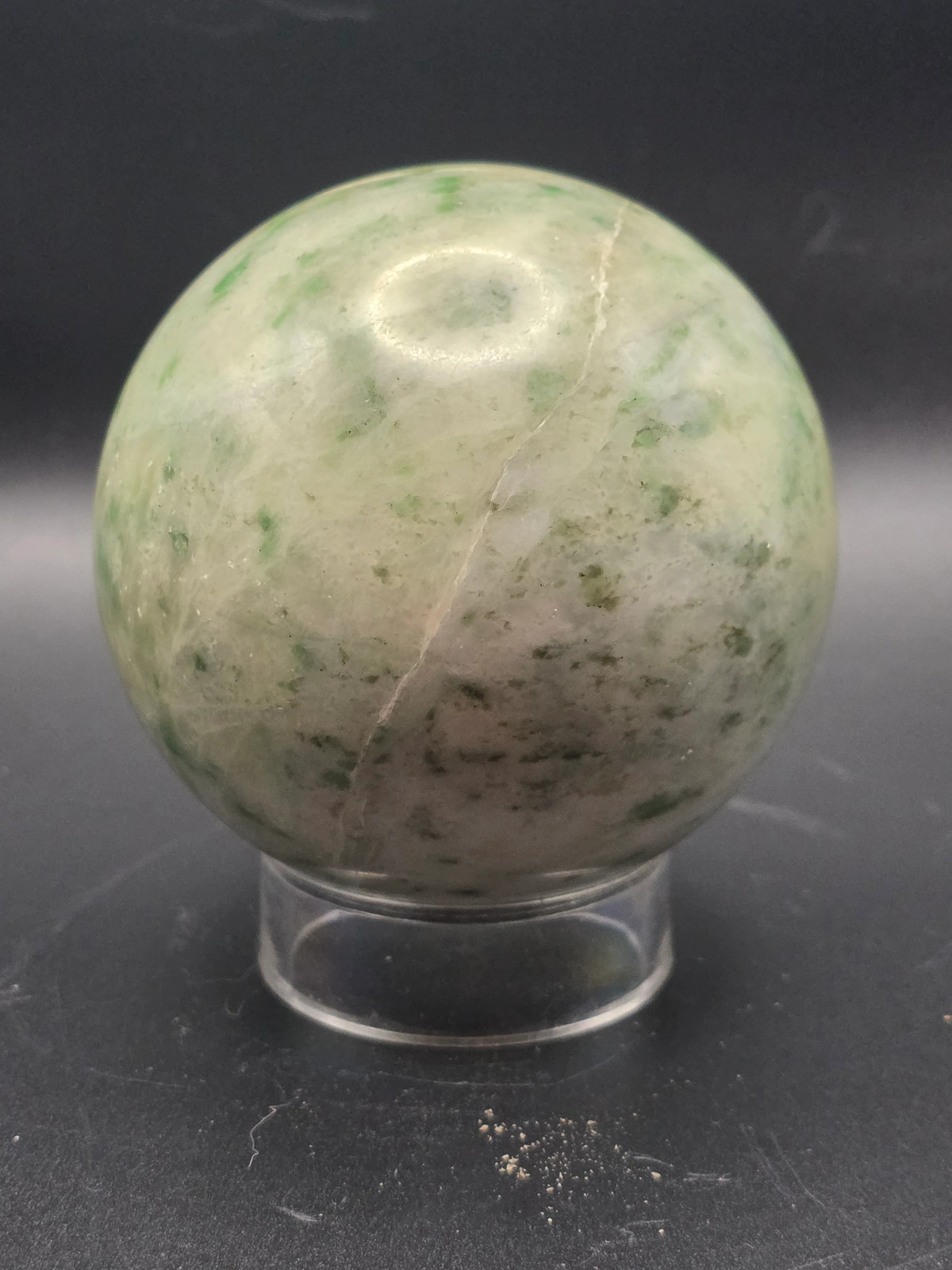 Hydrogrossular garnet sphere! 76.7mm, 3 inches, 1.12 pounds