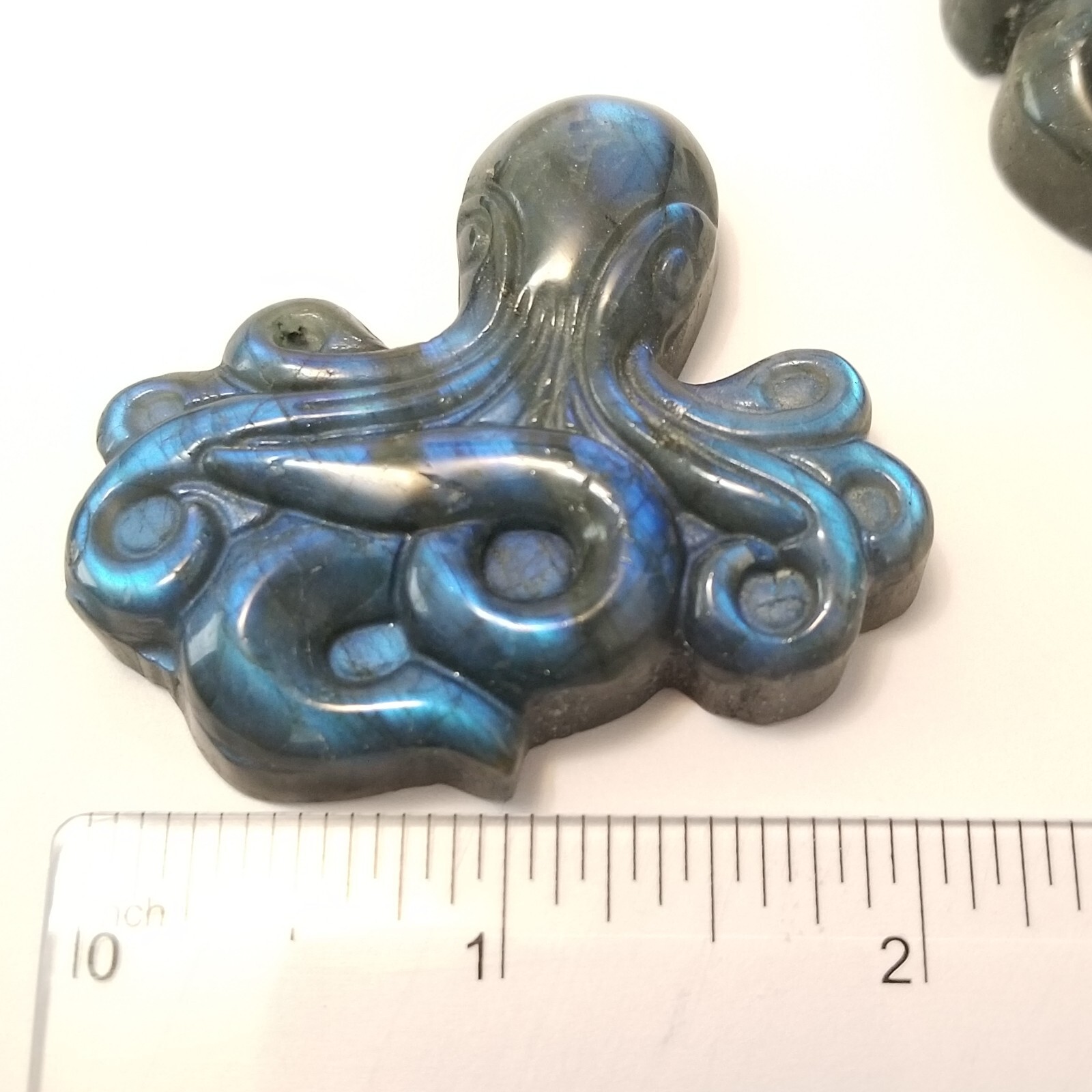 2″ Labradorite Octopus Figurine Carving Specimen Rocks Crystal