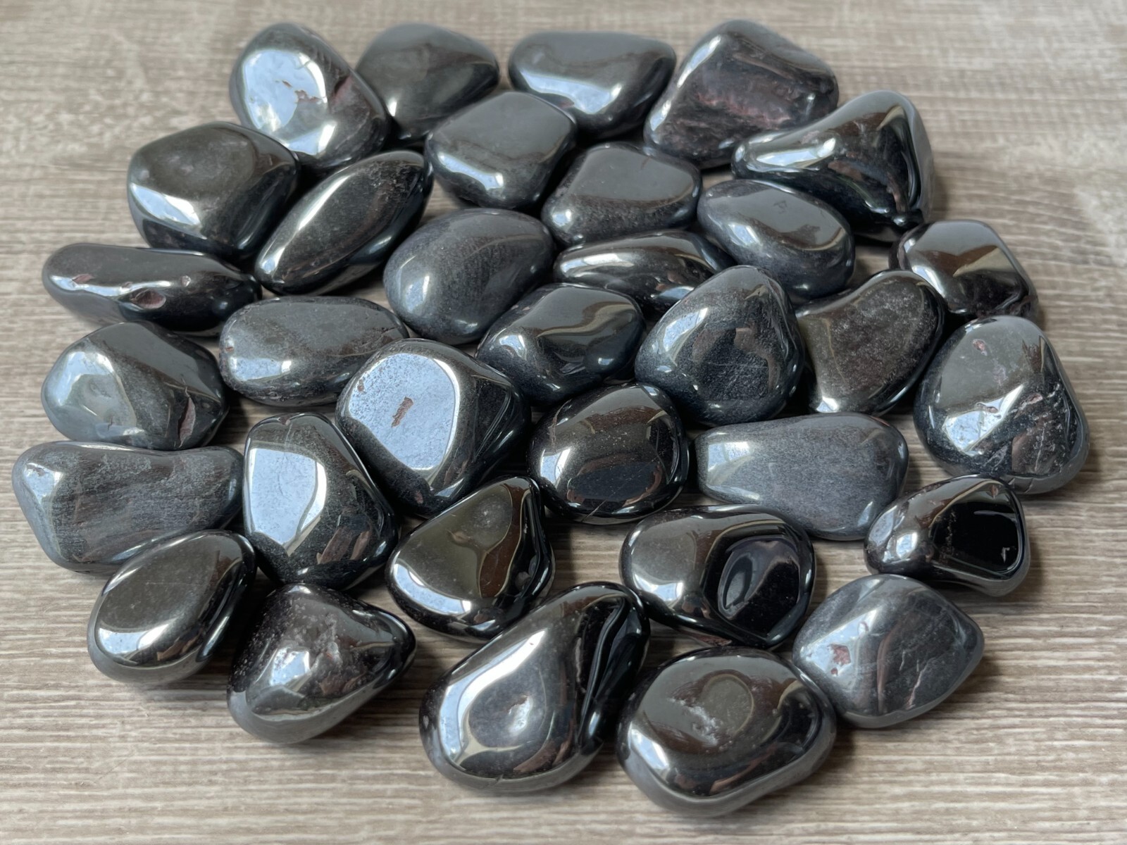 Grade A Hematite Tumbled Stones, 0.75″-1.25″ Tumbled Hematite, Pick How Many