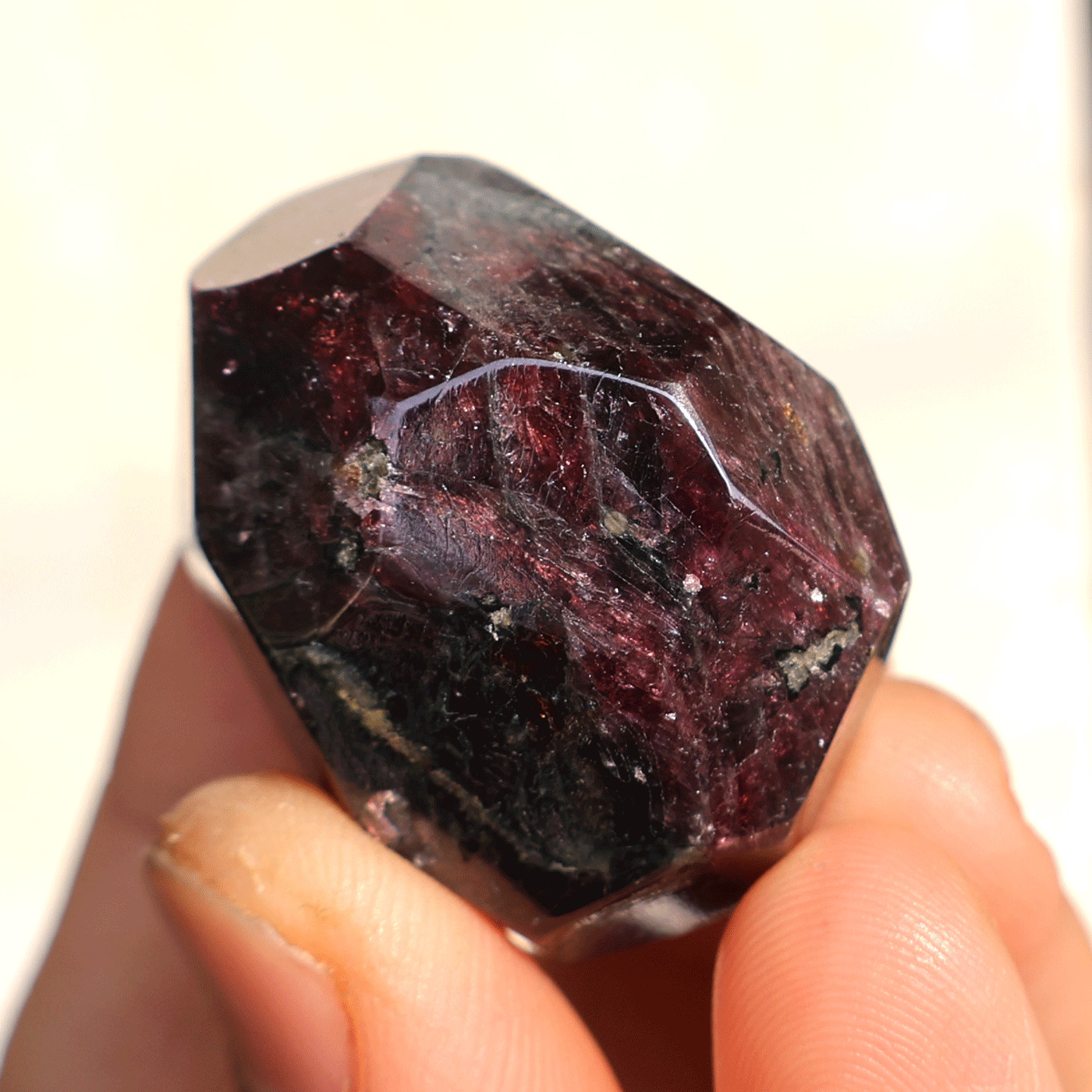 Earth’s Core~ 52.84g Natural Gemmy Garnet Faceted Crystal Sphere Ball Specimen