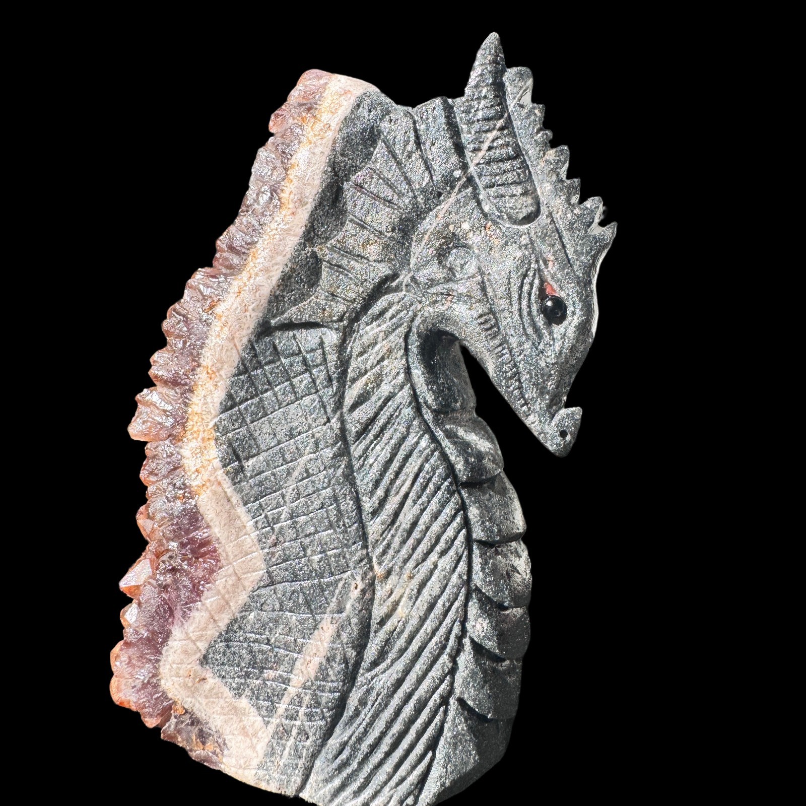 Museum-Grade Hand-Carved Red Crystal Dragon Head – Premier Feng Shui Art Gift