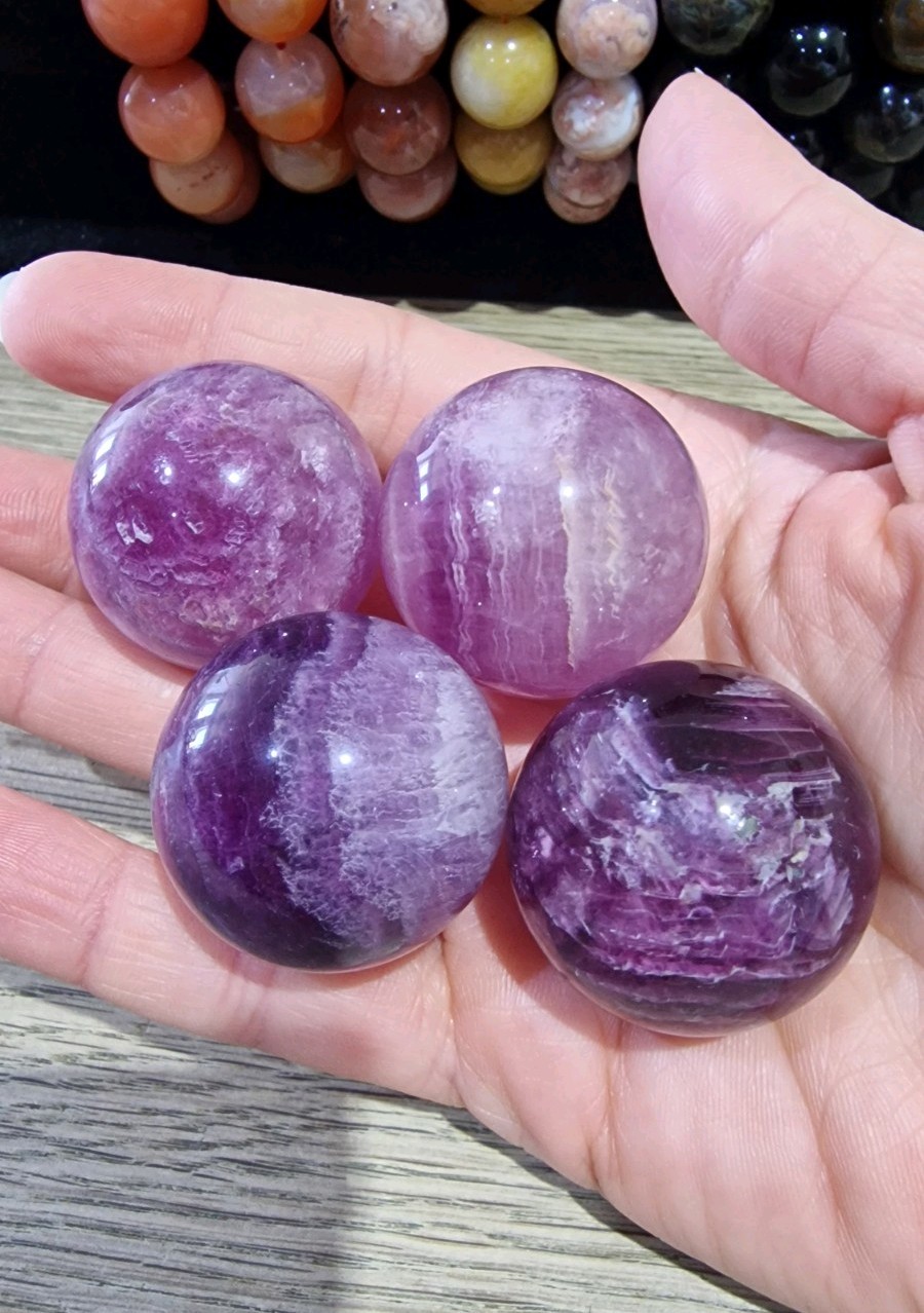 Fluorite Crystal Sphere Approx 32.4mm-33.0mm and 56g-62g Free Holder