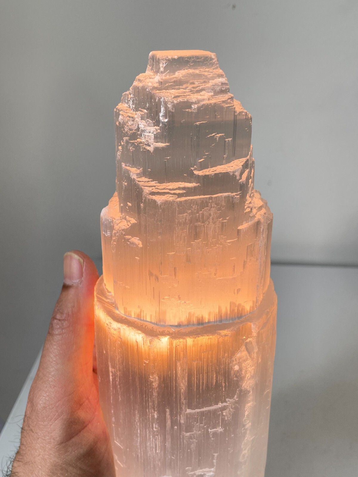 20cm Selenite Crystal Tower Lamp x 1 (SN040)