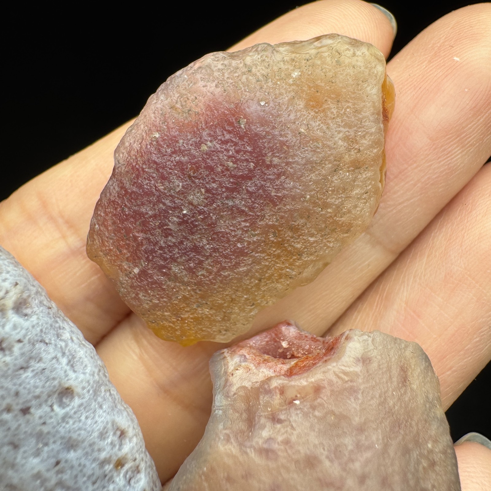 9pcs 133G Natural Alxa Gobi Sweet Candy Agate Set #6634