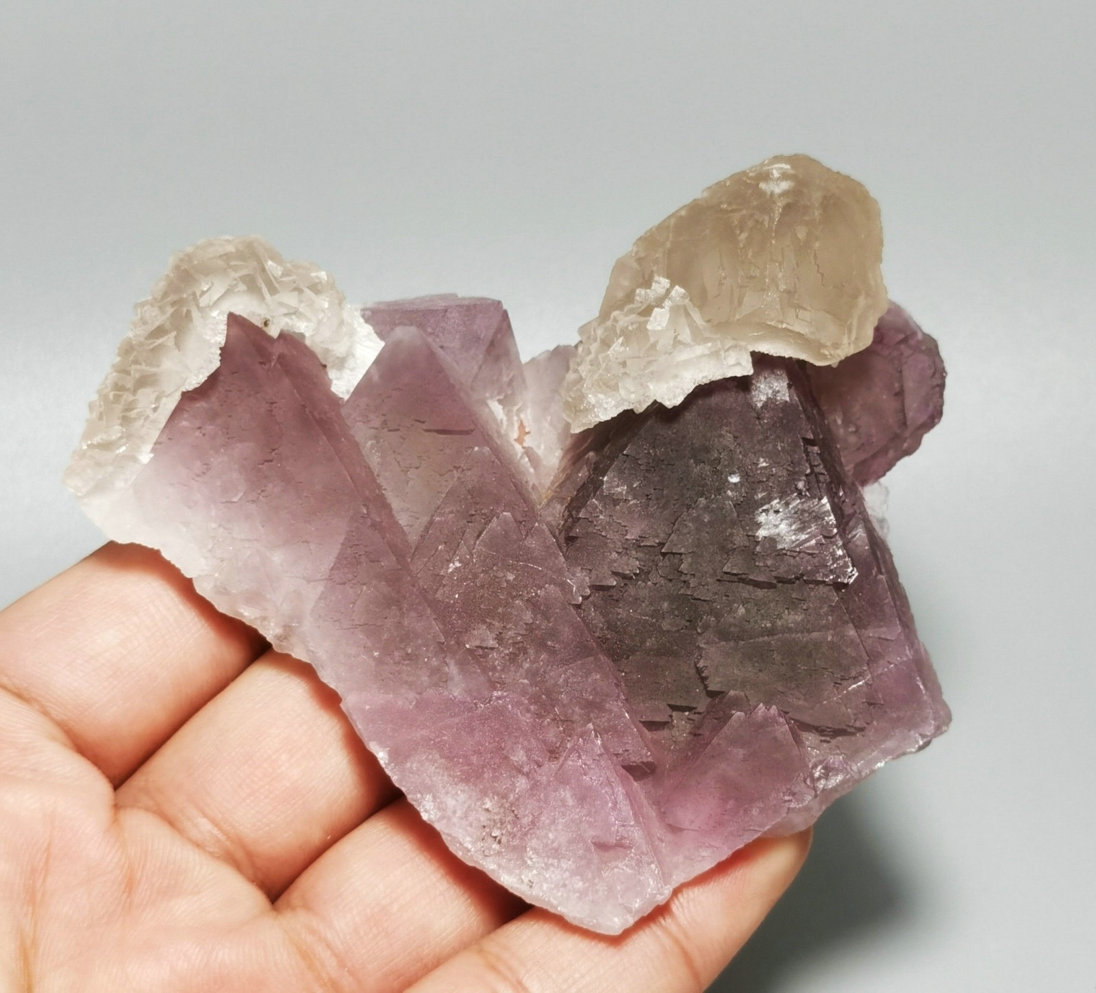 Rare Natural Purple Octagonal Fluorite Mineral Specimen China