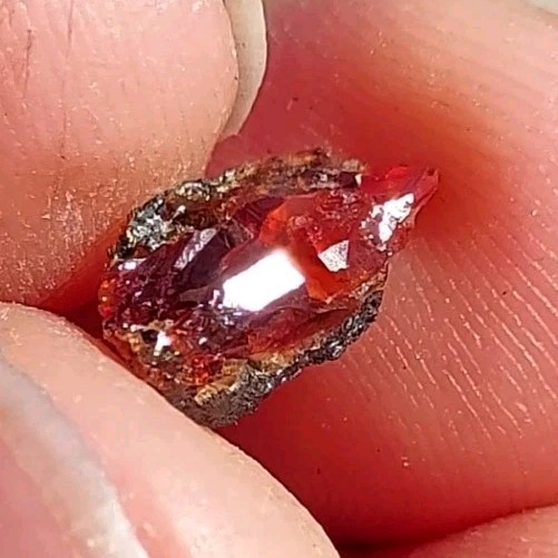 ULTRA RARE GEM RHODOCHROSITE ON MATRIX N’Chwaning I Mine, KMF, South Africa