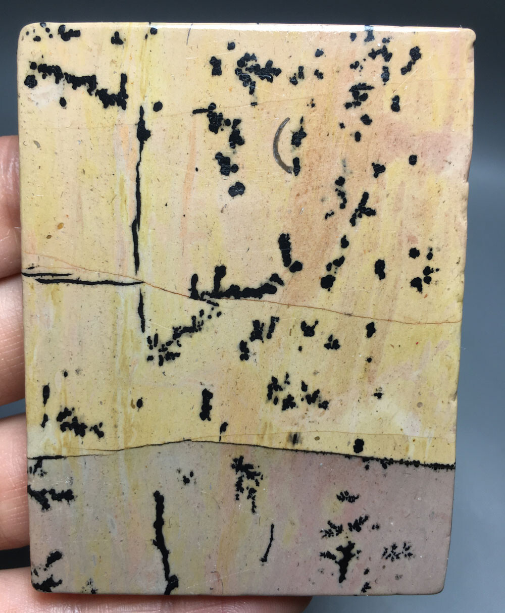 98g NATURAL dendritic traditional paiting slab QUARTZ CRYSTAL slab HEALING