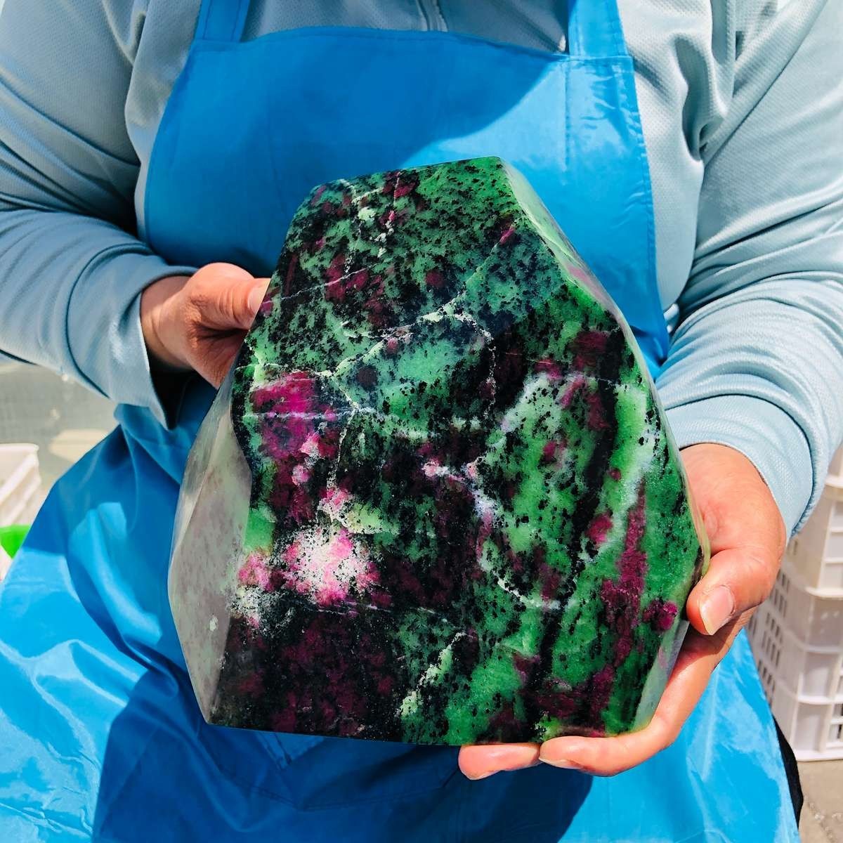 13.59LB Natural crystal Red-Green Ruby Zoisite Specimen reiki Healing