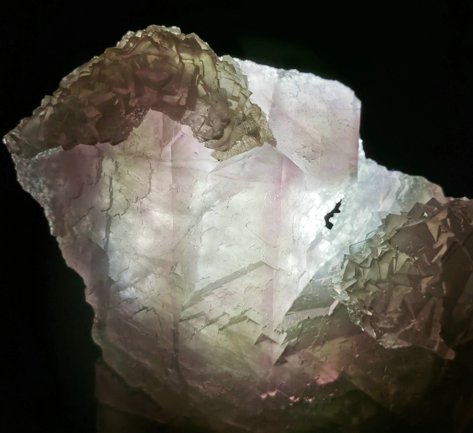 Rare Natural Purple Octagonal Fluorite Mineral Specimen China