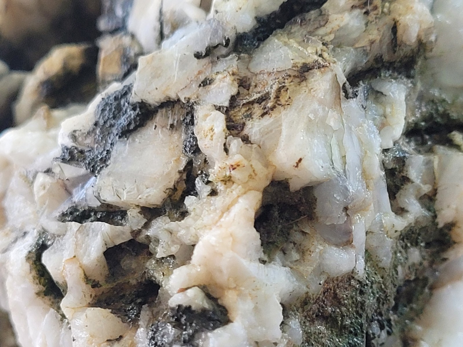 Natural White Quartz & Black Tourmaline Pegmatite Specimen 3 lb 9.5 oz Arkansas