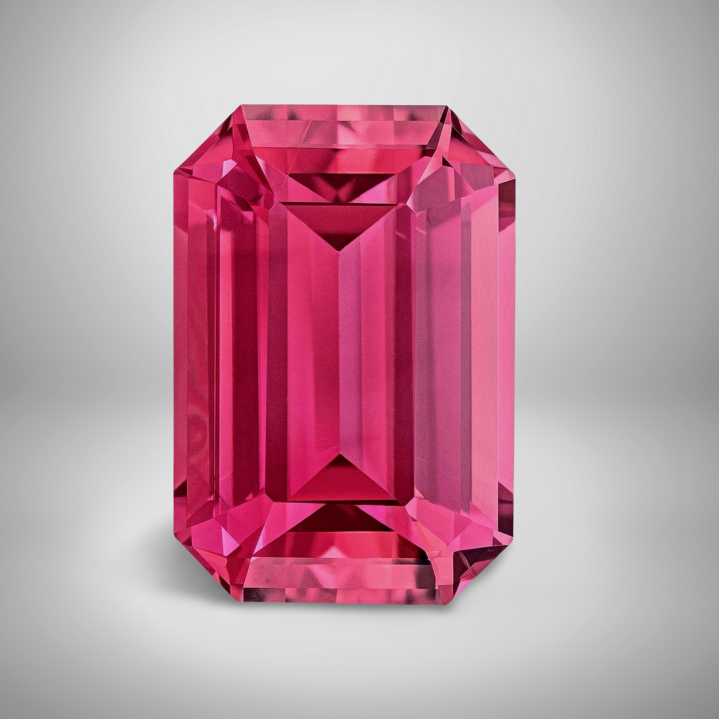 Pink Tourmaline Emerald Cut Gemstone 1.15 Cts – 7×5 mm AAA+ Loose Gem