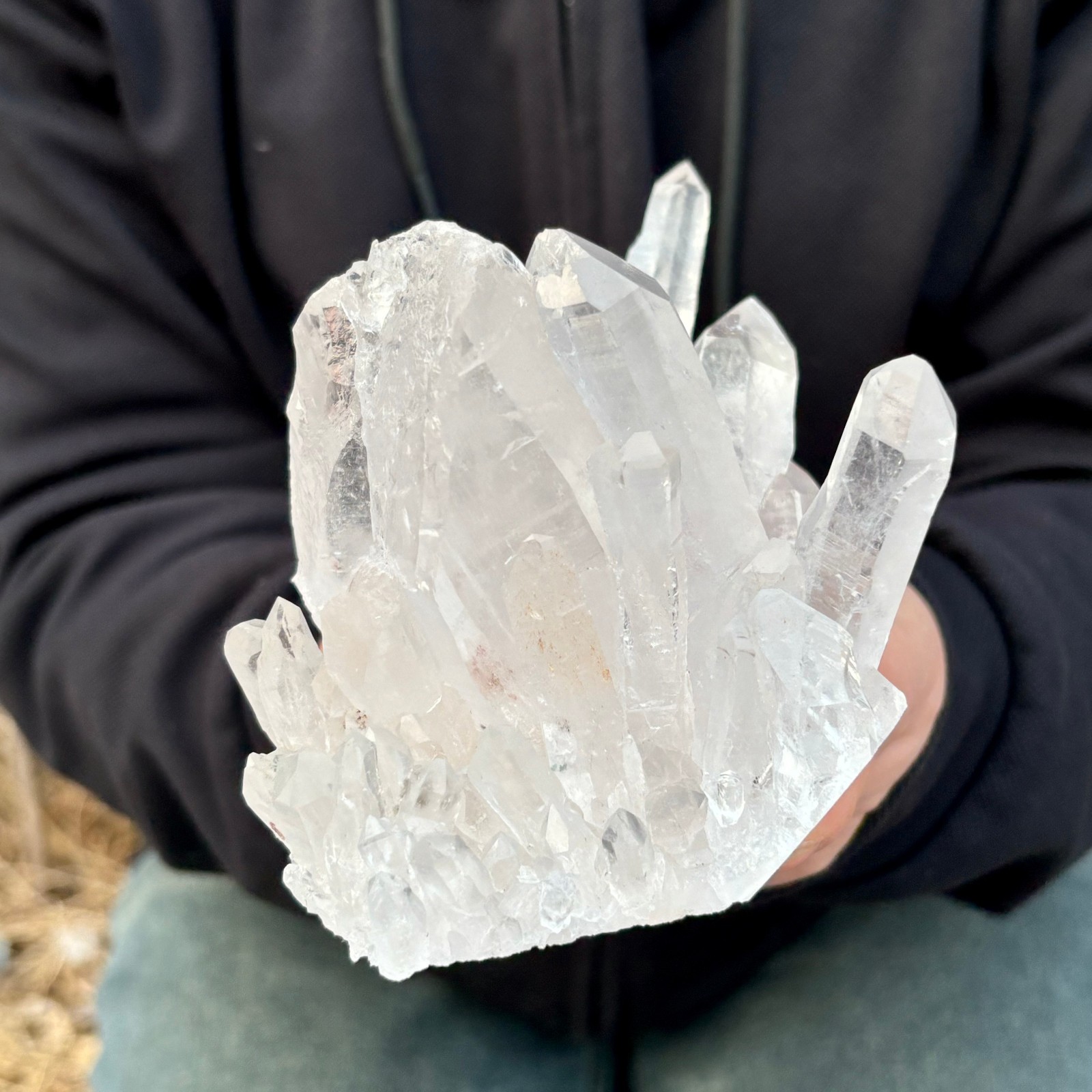 1.73LB A+++Natural white Crystal Himalayan quartz chunk mineralsls