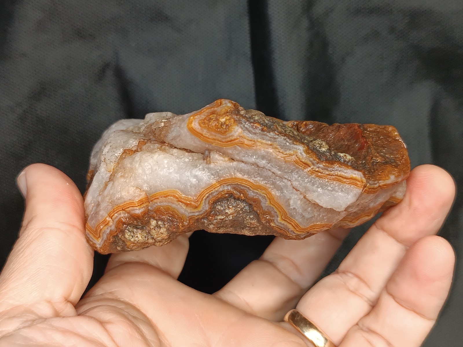 480g/1.06 lb uncut turkish banded agate stone rough customs duty included