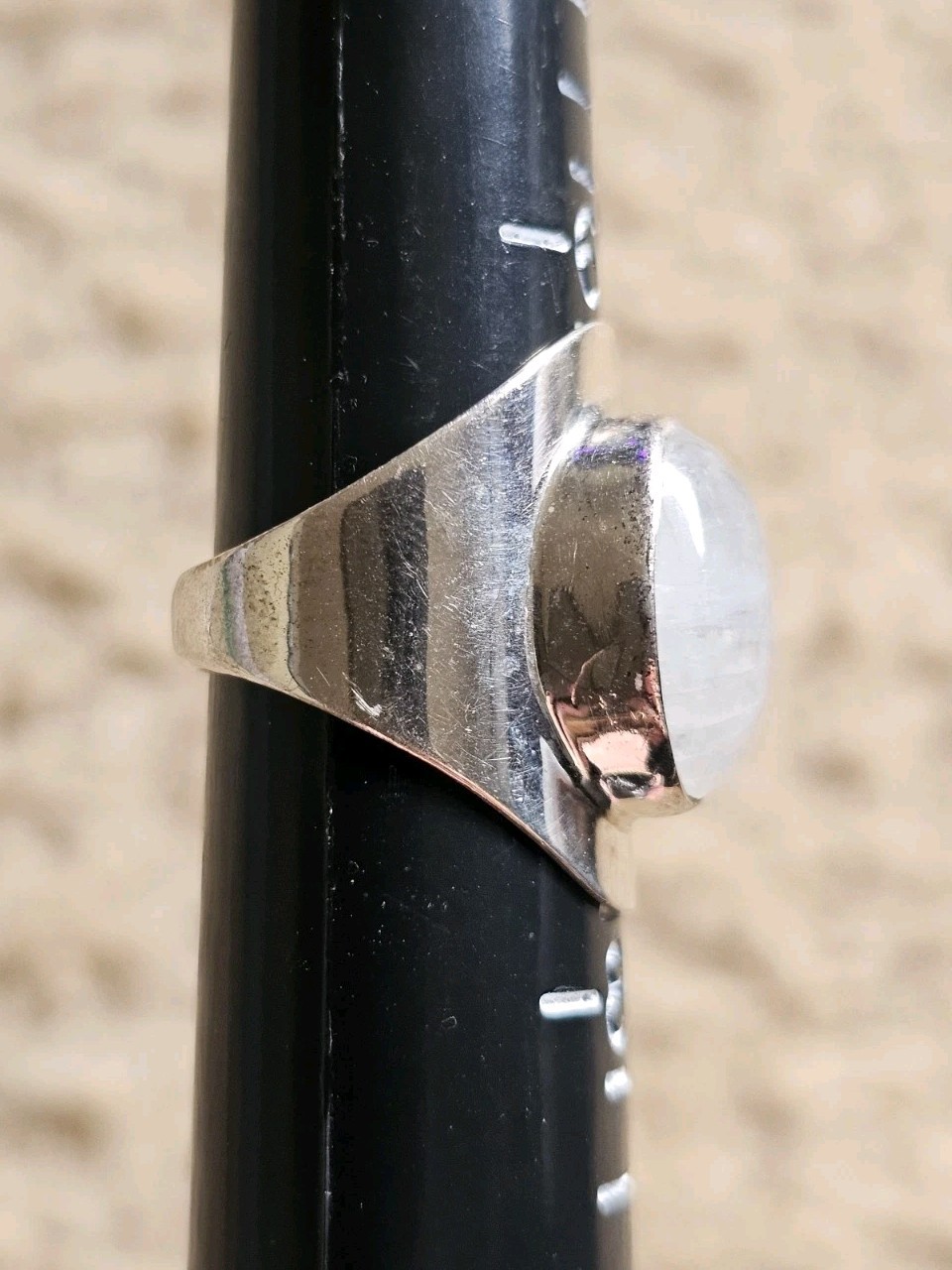Sterling Silver Moonstone Ring, Size 7, Crystals & Stones, Mineral Specimen