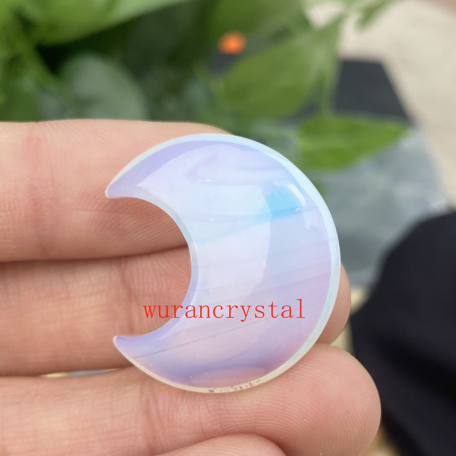 A+ Opalite moon Quartz crystal skull carved Healing point Gem Reiki gifts 5pcs