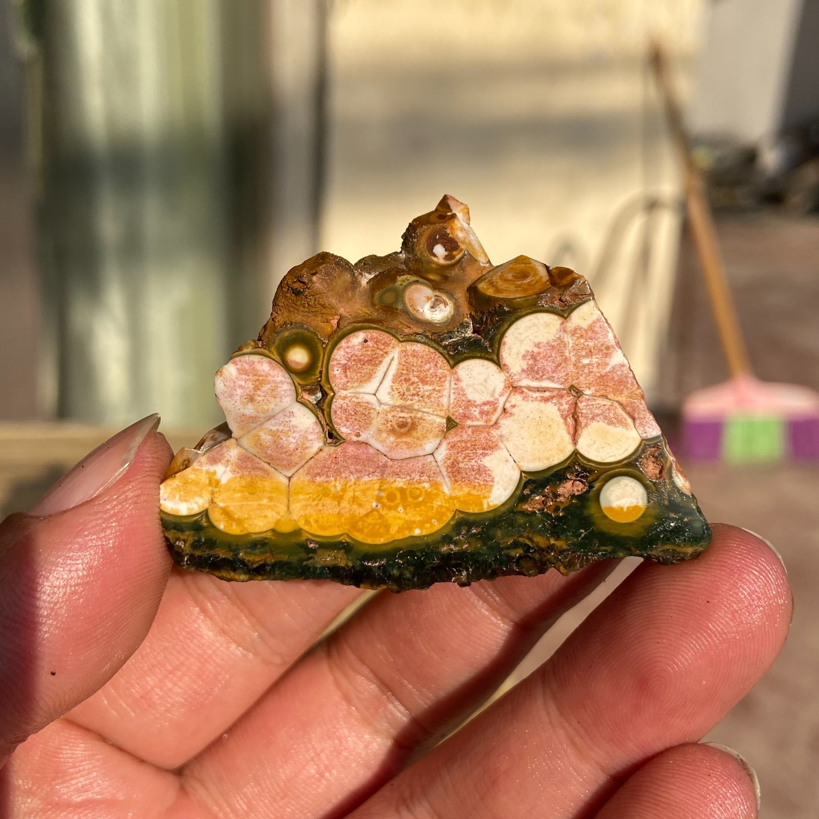 39g Small Colourful Natural Ocean Jasper Rough Crystal Mineral Specimen Healing