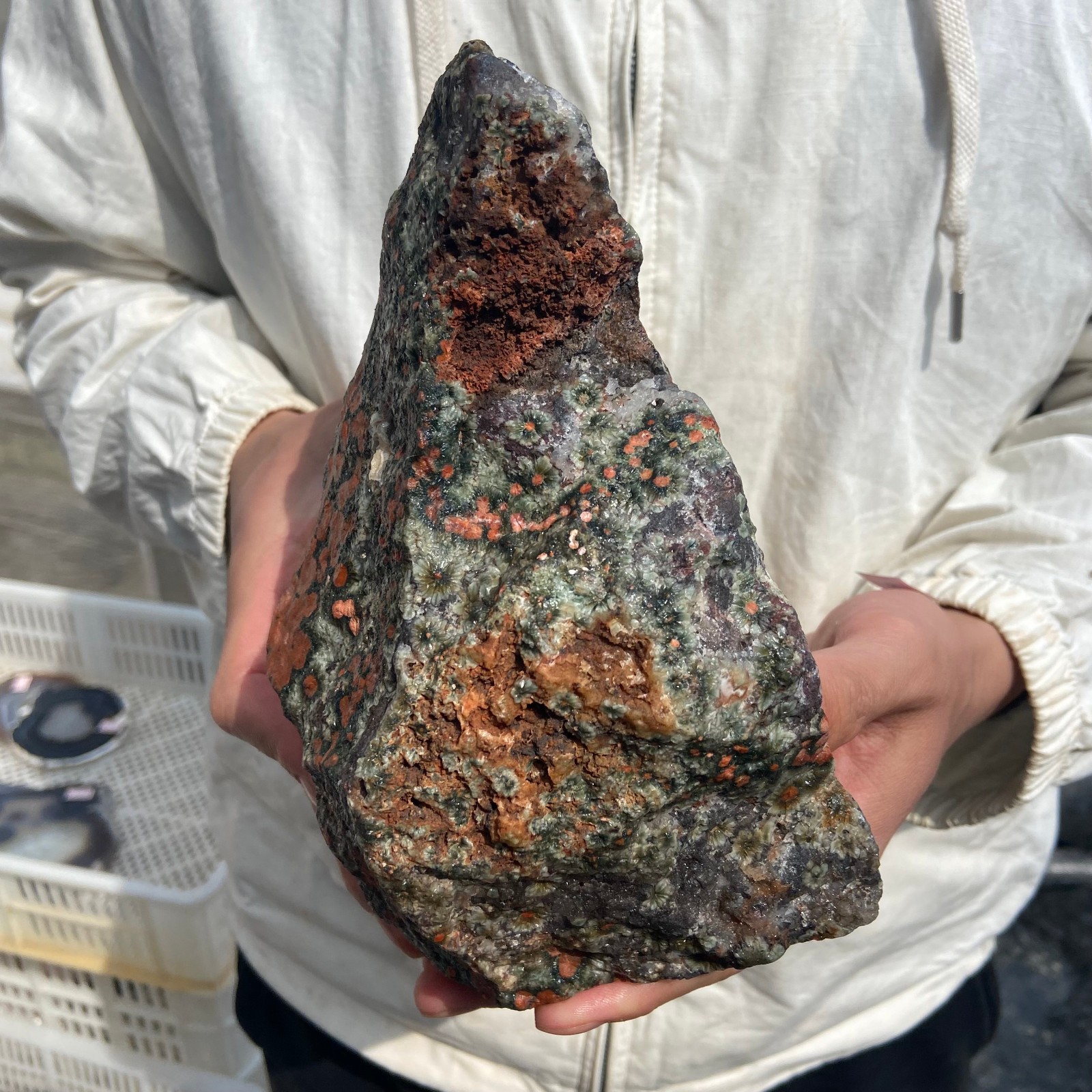 8lb Rare Natural colourful ocean jasper quartz crystal rough mineral specimen