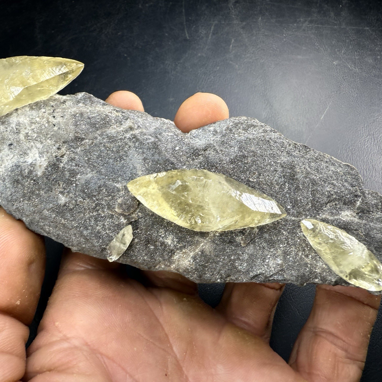 Calcite Crystals with Chalcopyrite Pyrite & Dolomite on Matrix / Missouri