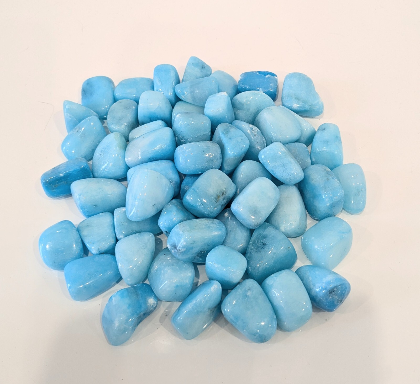 1/2 LB. Tumbled Blue Aragonite .75″- 1″ in Size & 12-15 Gemstones p/bag