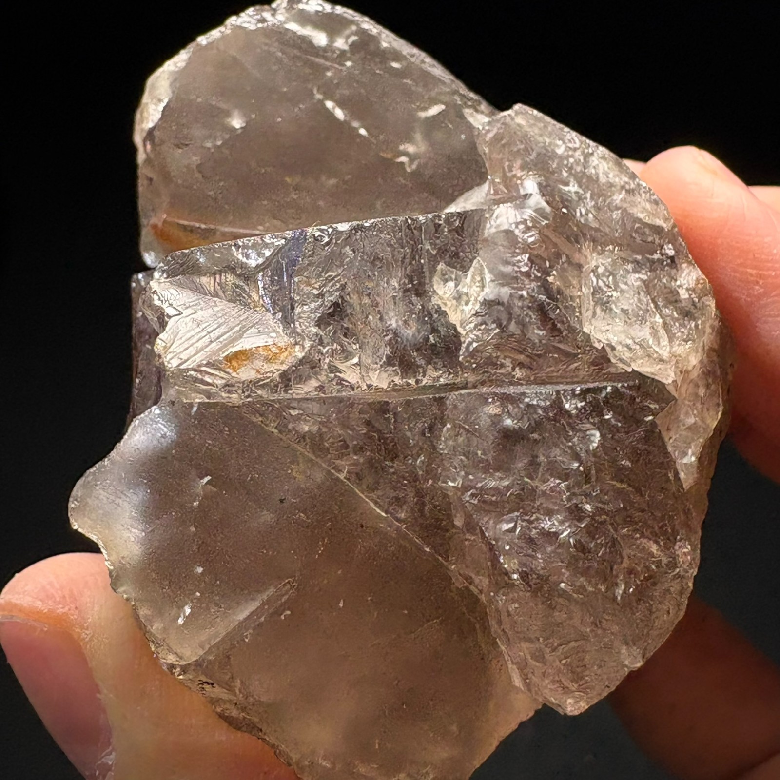 Natural Crystal Smoky Quartz with Golden Rutile Inclusion Meditation Healing 727