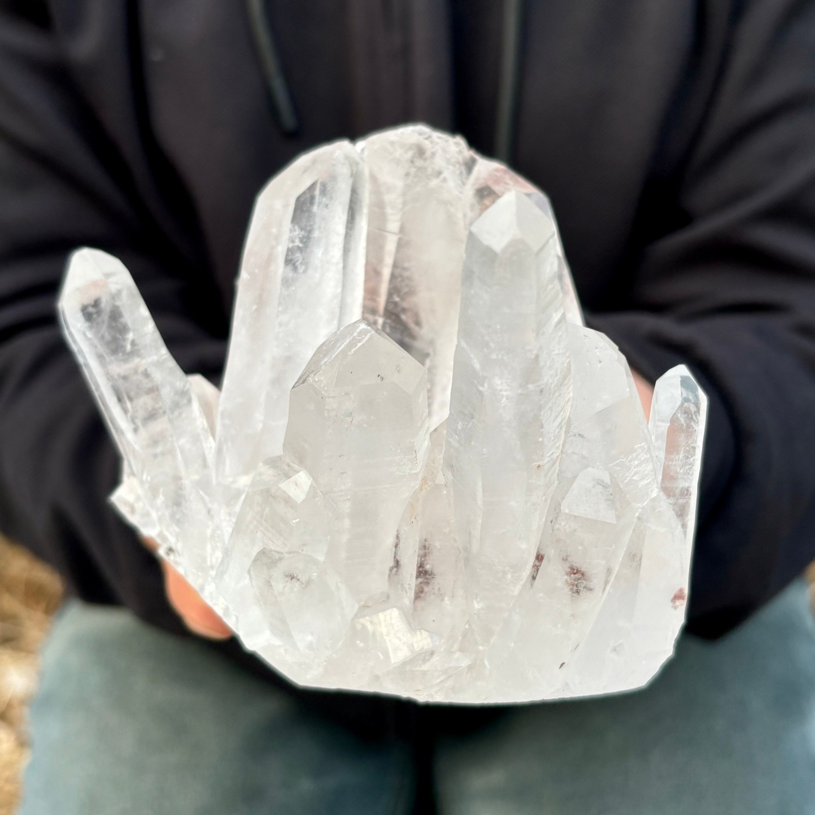 1.73LB A+++Natural white Crystal Himalayan quartz chunk mineralsls
