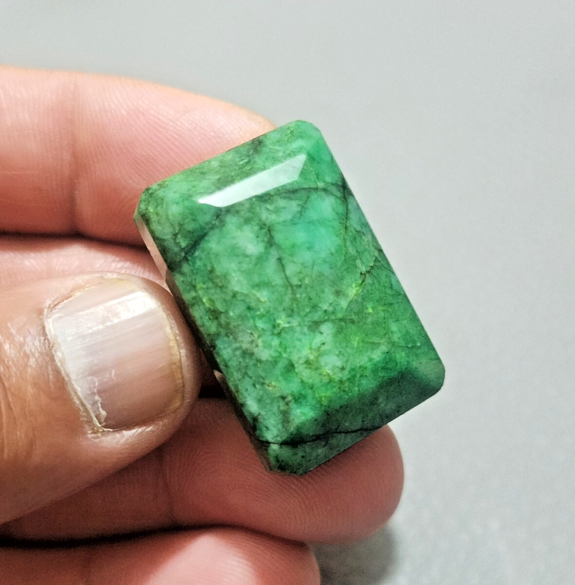 Rare A+ Green Brazilian Emerald Rectangle Shape Loose Gemstone Jewelry 110.10 Ct