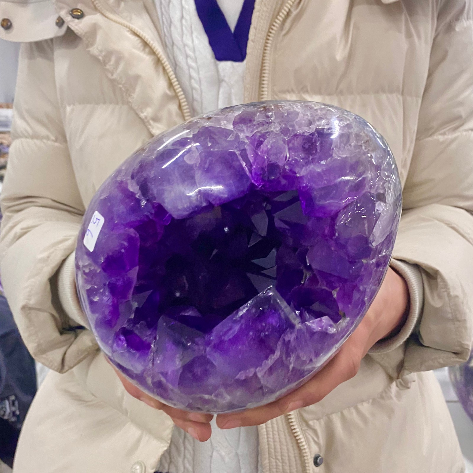 12.34LB Natural Amethyst geode quartz cluster crystal specimen energy healing