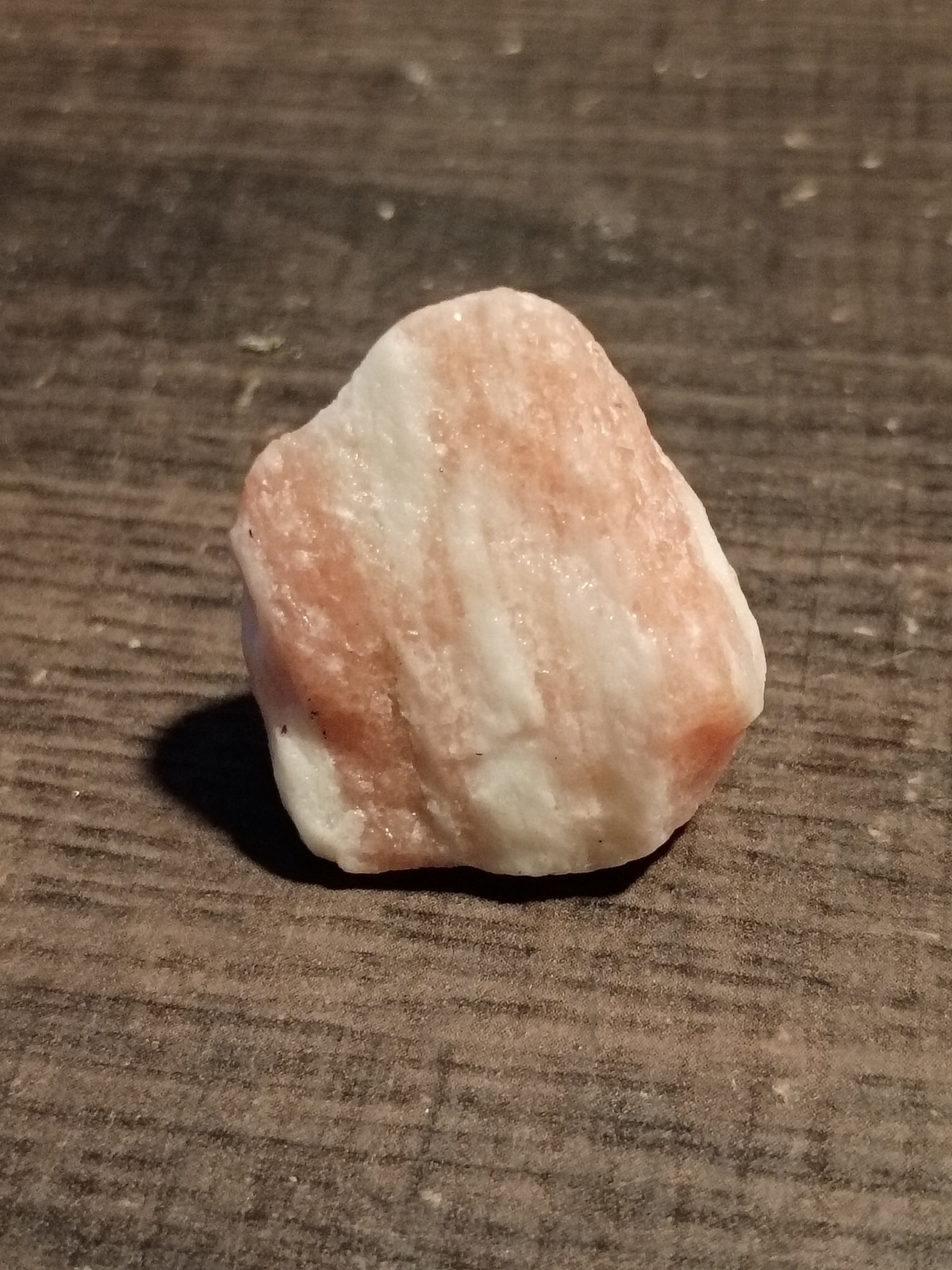 Banded Pink Calcite Manganoan Rough Specimen Striated White Quartz Natural Rock