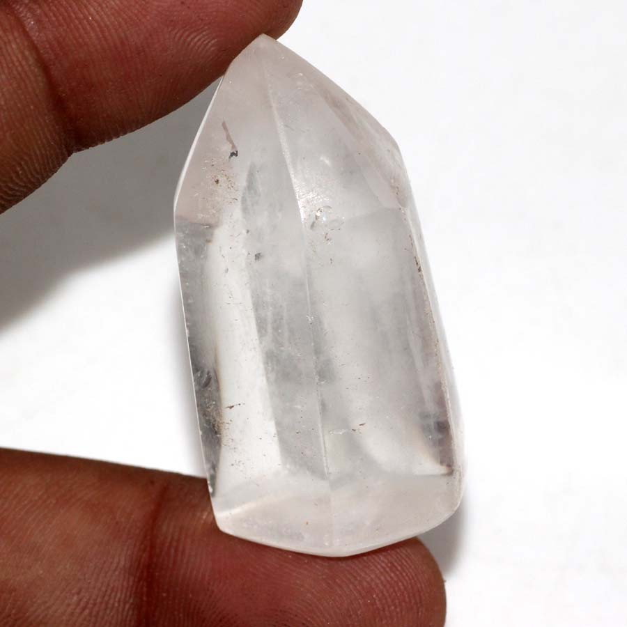 Crystal Quartz Crystal Obelisk Point 42X22mm 26gms Reiki Energy Protection MJ