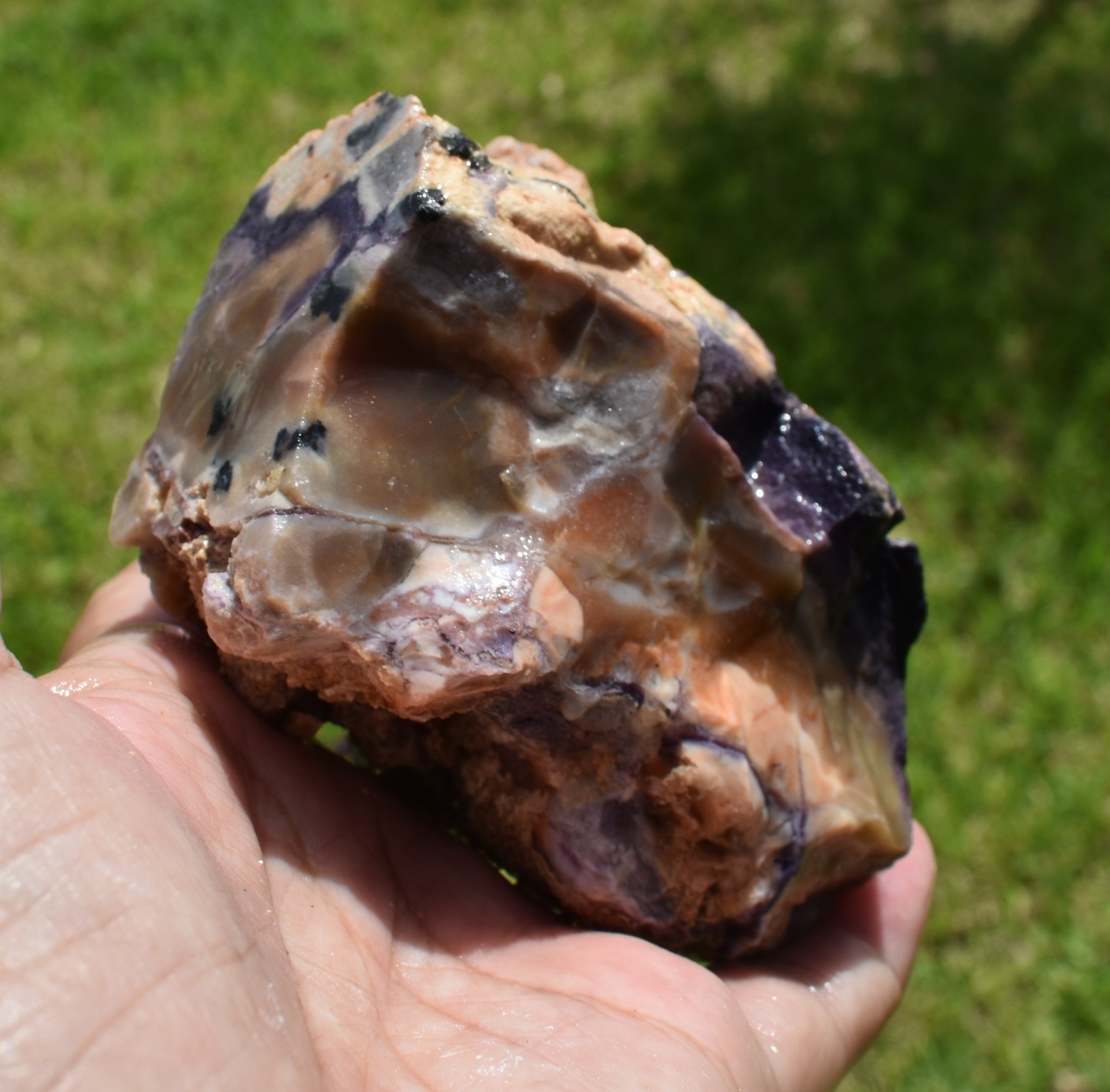 1.02 LB OPALIZED TIFFANY STONE ROUGH, Bertrandite, FLUORITE (POU)
