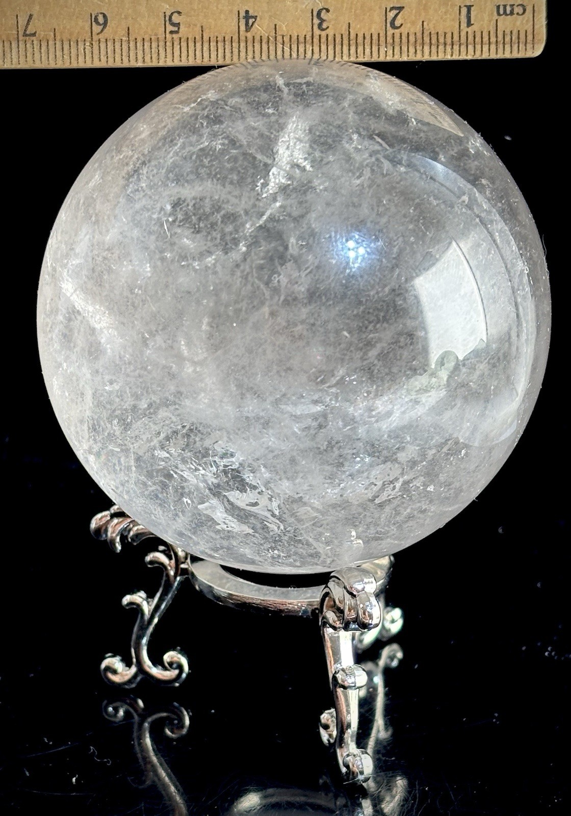 Large 1.065LB Clear Quartz Crystal Ball Sphere High Clarity Beautiful Gem Stone