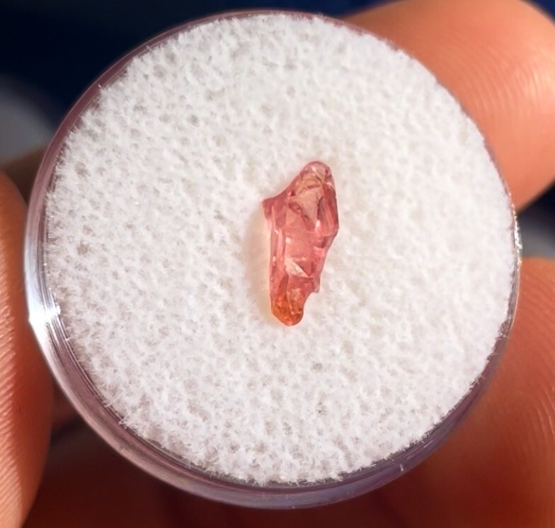 Gem Rhodochrosite Floater Crystal Specimen – 0.9ct – 10mm South Africa
