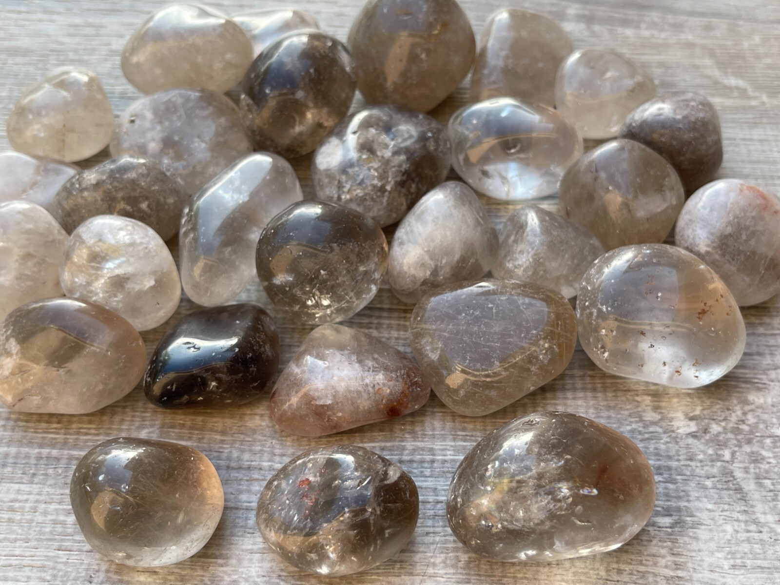 Smoky Quartz Pebble, 1-2 Inches Large Tumbled Smoky Quartz, Wholesale Bulk Lot