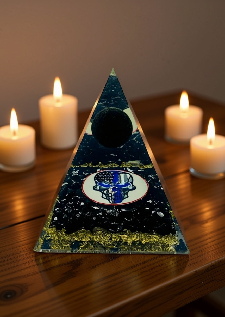 Handmade Black Tourmaline Orgone Pyramid EMF Blocker Crystal Energy Generator