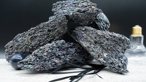 Raw Rainbow Silicon Carbide Specimen Crystal Spiritual Healing Meditation Stone