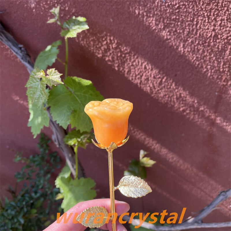 Mix Natural quartz crystal rose point carved vase bedroom Reiki healing gift